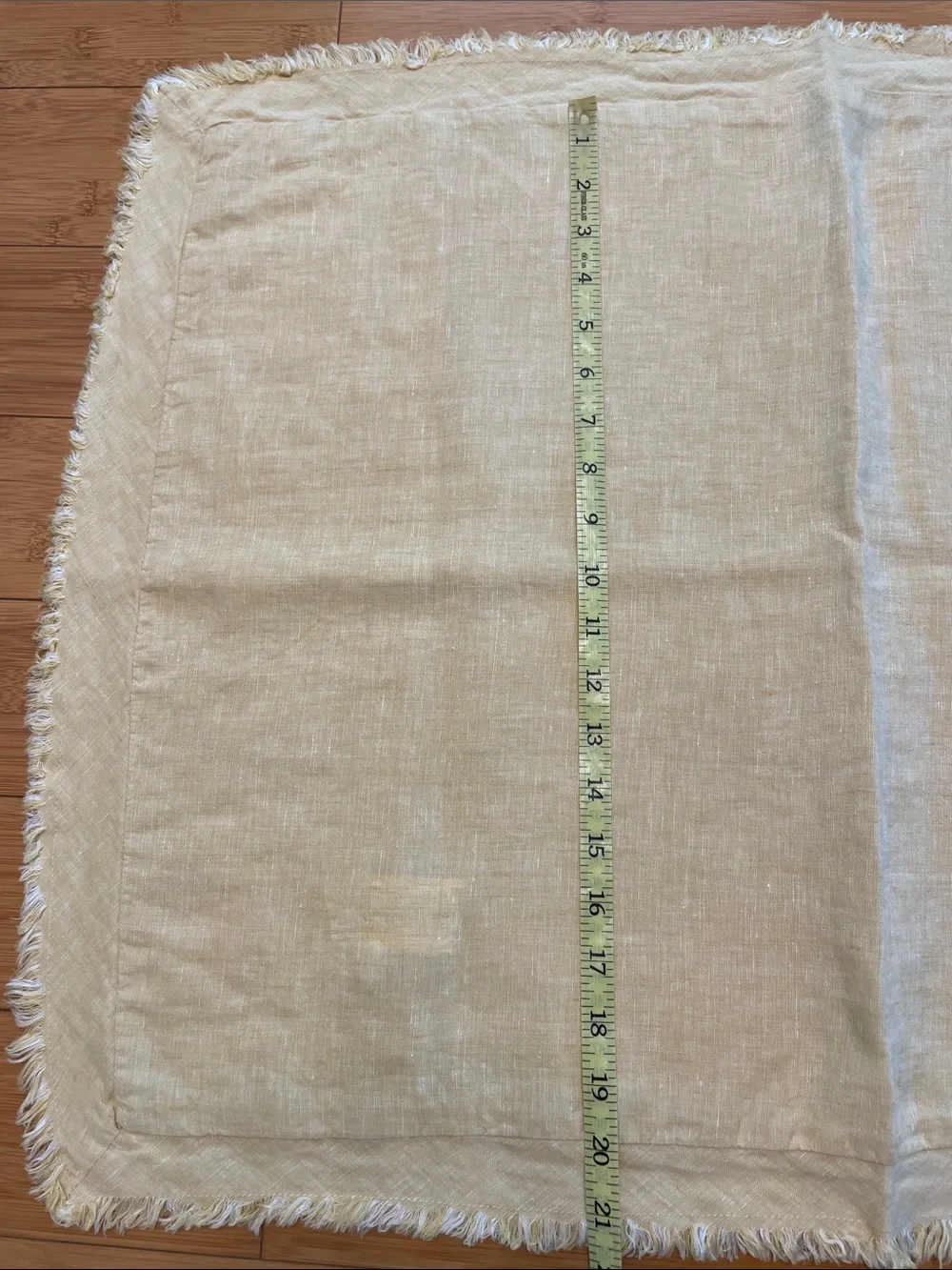 Pottery Barn Linen Standard Sham 20” x 26” Set of Two Fringe Edges